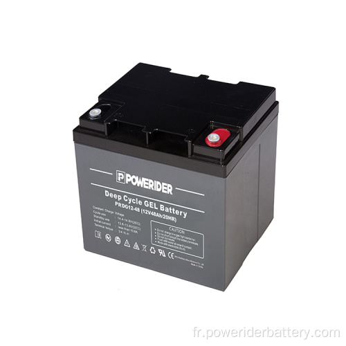 Batterie d&#39;acide de plomb de gel de cycle profond de 12V 48Ah